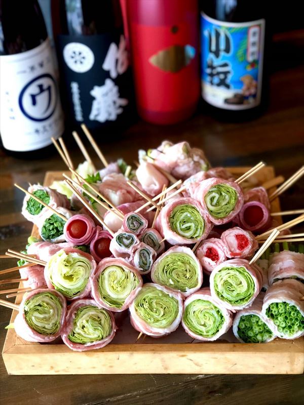 野菜巻12本+とりももねぎまみれ盛