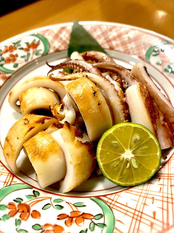 青森産スルメイカ一夜干し炭火焼